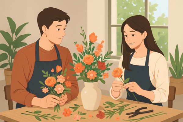 커플 플라워클래스 이미지