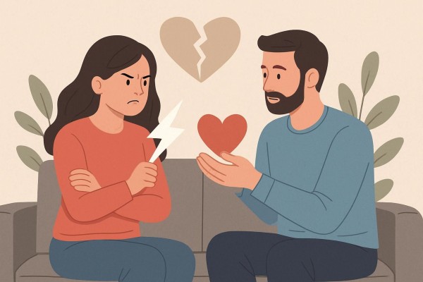 연인이 대화하는 장면