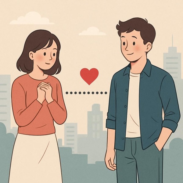 두 손을 맞잡은 연인, 따뜻한 거리 유지